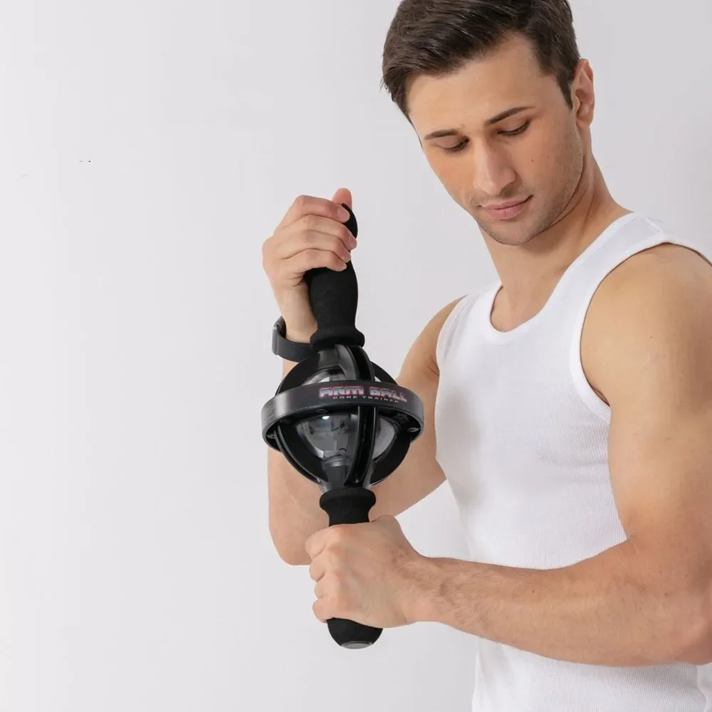 Arm Ball Strength Exerciser Gyroscope Forearm Exercise Gyroscope with LED Home Gym Equipment Fitness Metal Wrist force Ball