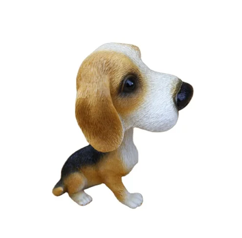 Custom dashboard  bobble head doll Beagle Miguelu resin dog bobbleheads