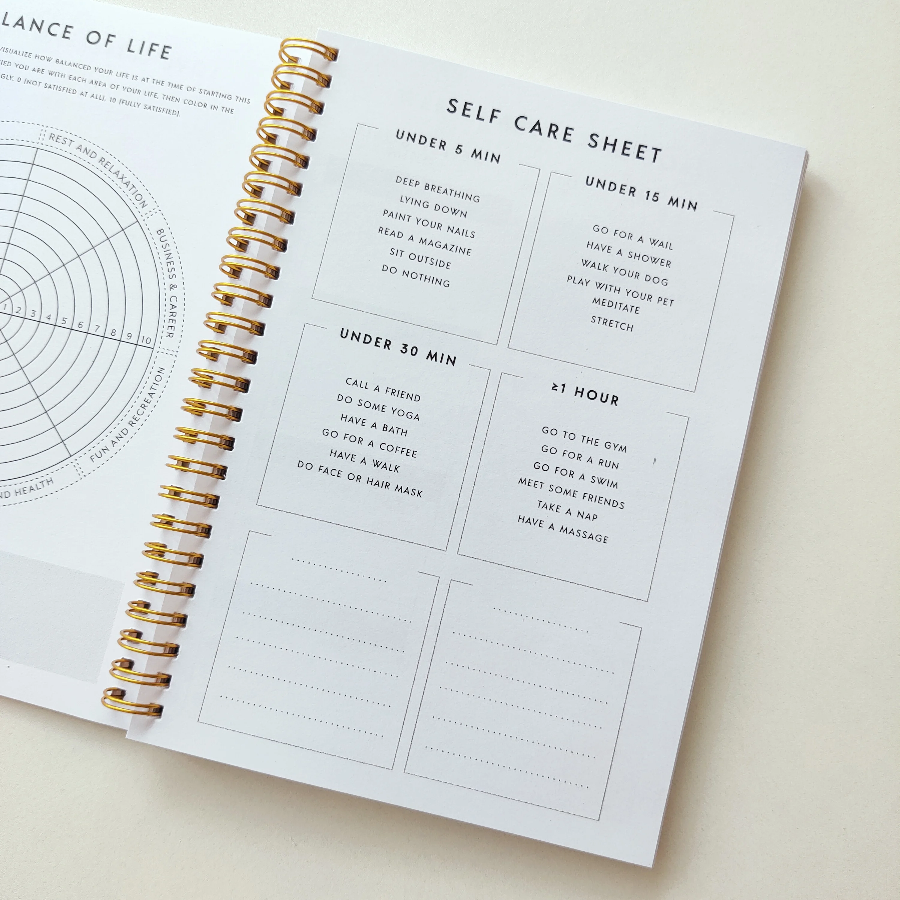 2024 Custom Printing Wellness Journal Spiral Affirmation Journal Hardcover A5 B5 Life Journal Notebook Printed Diary Planner