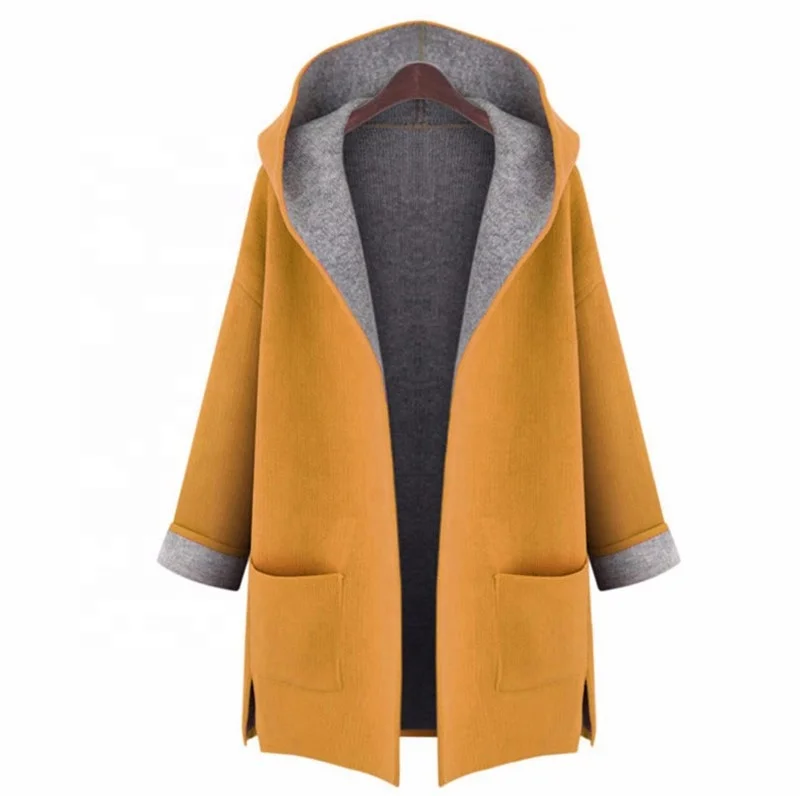 
Fashion 2020 Latest Winter Wears For Woman Woollen Hooded Windbreaker Plus Size 