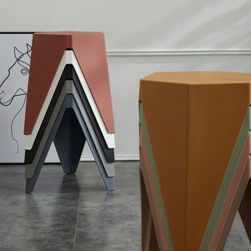 NEWRGY oem Bulk colorful stackable kids plastic stool for children Personalized Stool Chair three-legged