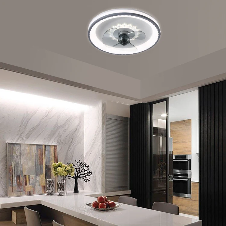 Professional Design Bedroom Decoration Remote Control 96W Electric Mute  LED with Modern Ceiling Fans Light