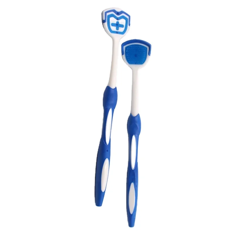 OEM 100 Soft Rubber Bristles Adult Plastic Tongue Scraper