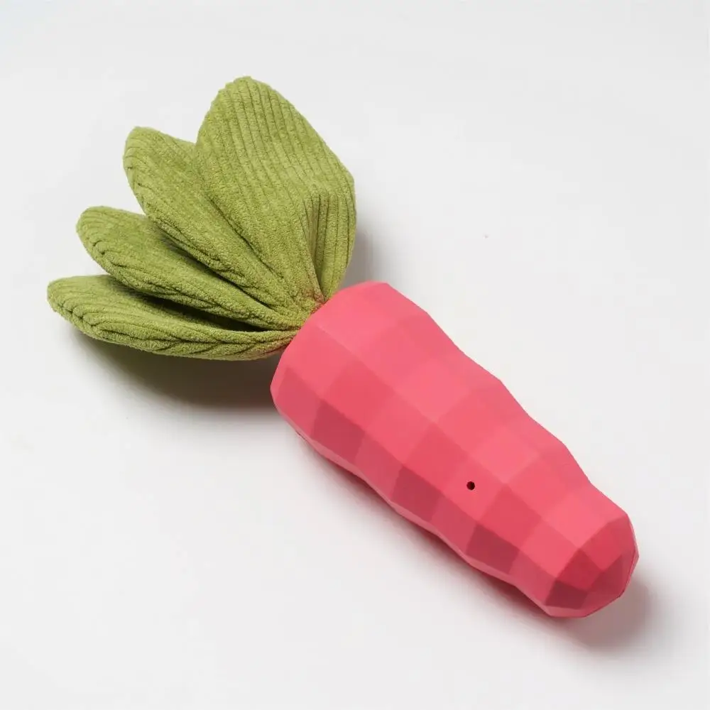 Custom Rubber Dog Toys Chew Toy Carrot Soft Ball Lick Pet Strawberry Shape 6 5 Cm Eco Friendly  For Dogs