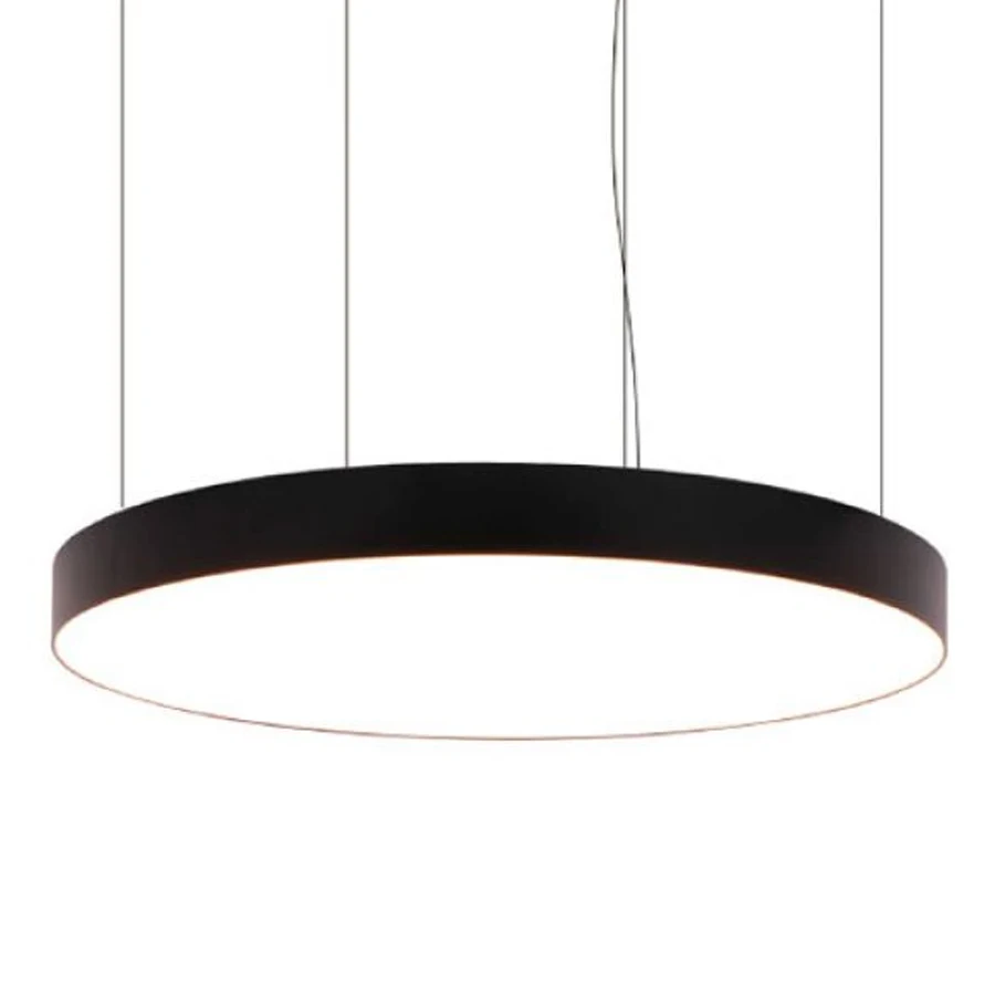 Modern office round led ceiling light with black/white housing colors CE approved
