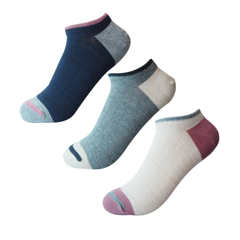 Factory Wholesale Women Boat Socks Solid Color Short Cotton Ankle Socks Black White Gray Women Dress Socks
