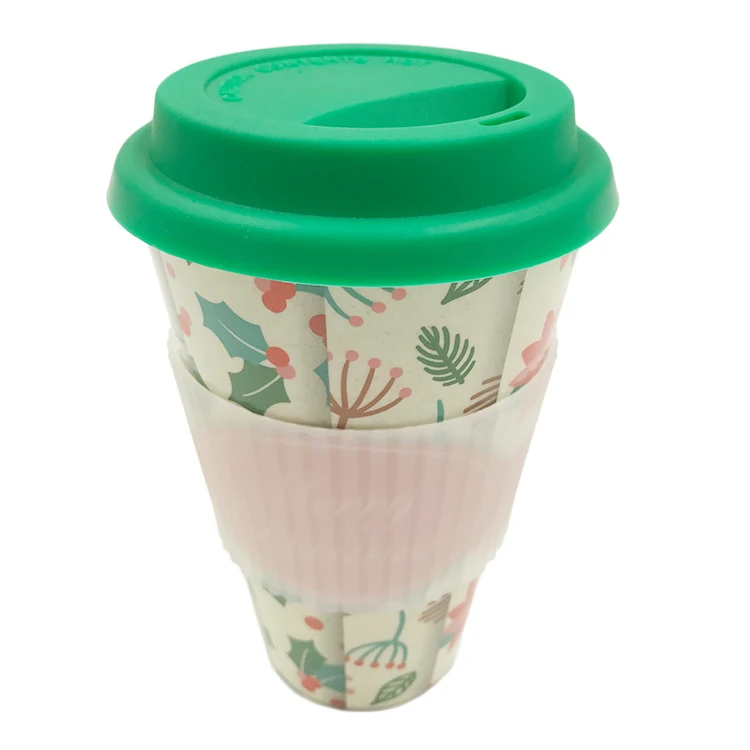 Reusable Custom Cups Eco Friendly Biodegradable Bamboo Cup Bamboo Fiber Coffee Cups