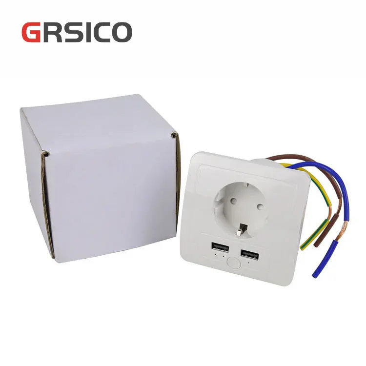 15A EU Standard Wireless WIFI Remote Control Wall Switch Socket Brand with USB Port Support Tuya Smart Home