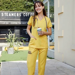 Long Sleeve Women Lab  Suit Notched Lapel Medical Hospital Uniform Nurse Wear Uniform For Hospital Hospita Uniform Medical Unfor