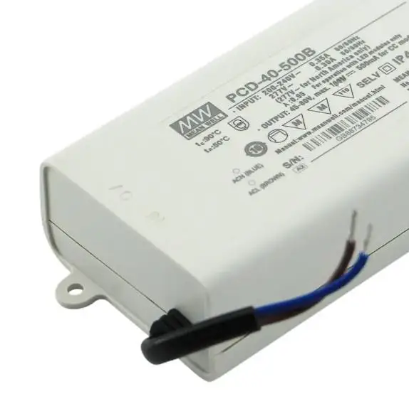 Среднее PCD-40-350B/500B/700B/1050B/1400B/1750B 40W 24V 48V AC DC Постоянный ток Диммируемый Светодиодный драйвер для освещения