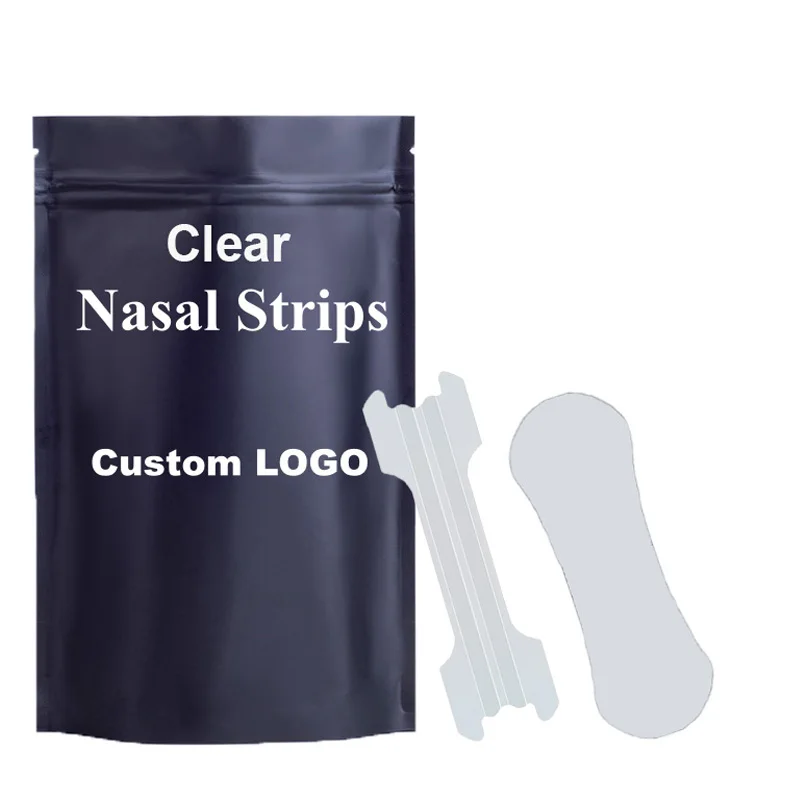 2025 Custom Advanced Gentle Nasal Patch Strips Plaster Anti Snoring Better Strength Intake Breath Clear Transparent Nose Strips
