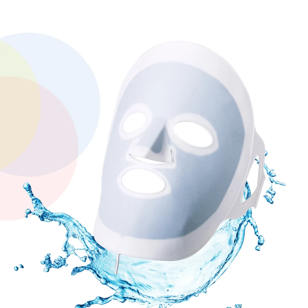 Синий желтый 3 вида цветов уход за кожей инструмент красоты уход за кожей лица Boost красный светодиодный инфракрасный Фотон световой терапии мягкие лицевые Силиконовые СИД маска для лица