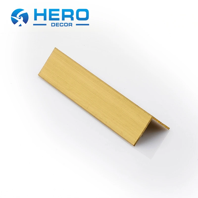 HERO Flooring Accessories Brass Tile Trim Copper Tile Profiles T Shape U Shape Square Brass Corner Edge Trim for Protection