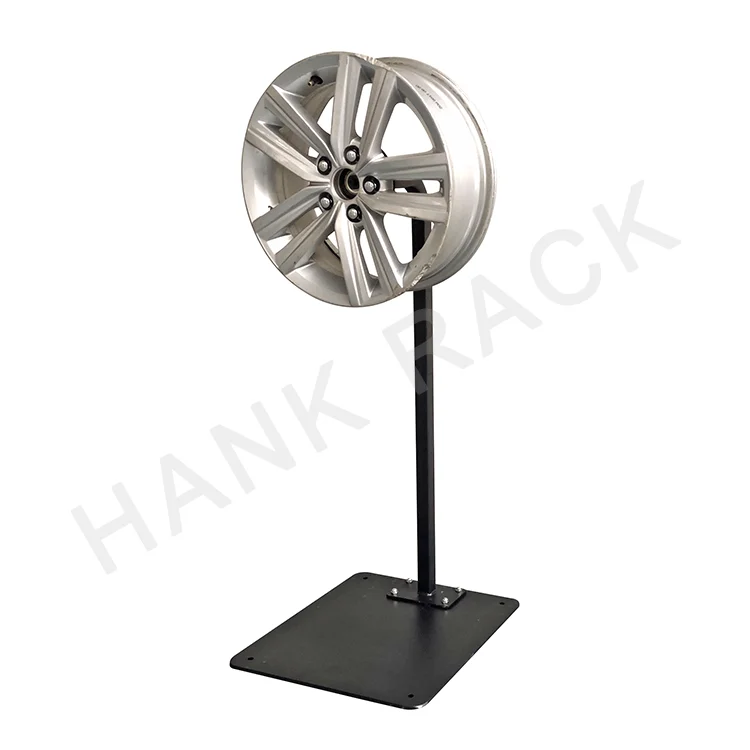 Tradeshow exhibition advertising car wheel holder rim display stand rack spinning wheel display