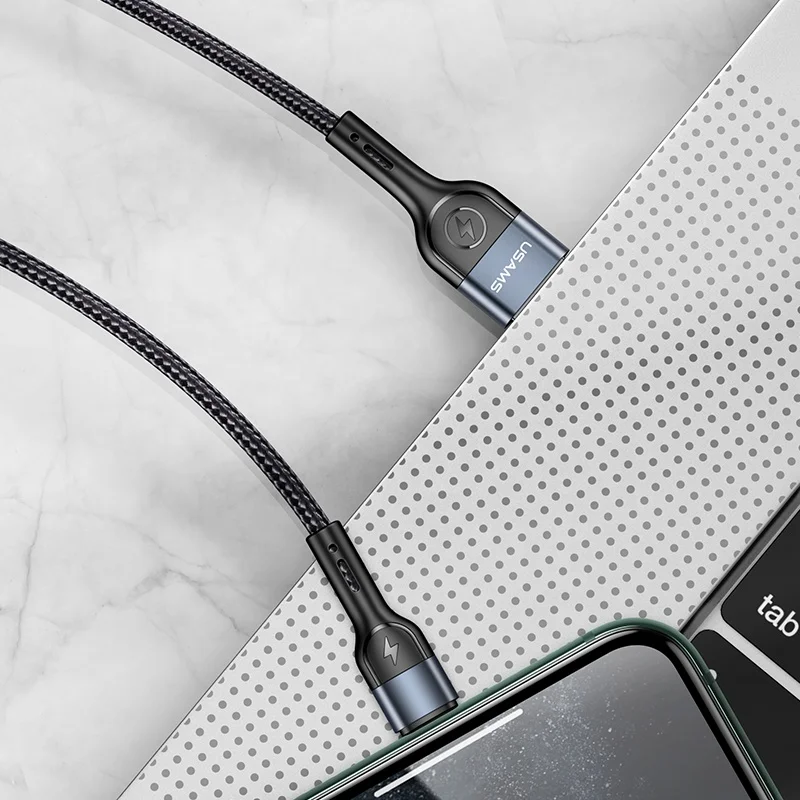 USAMS 2020 Smart Charge Алюминиевый USB кабель для передачи данных