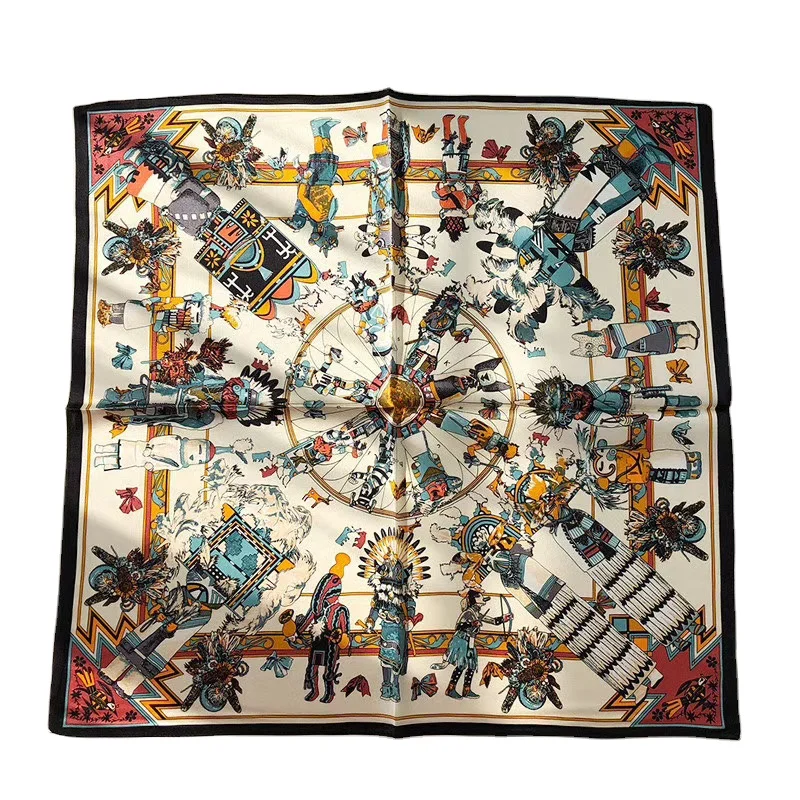 
100% silk Neckerchief Handbag Hair neck Bracelet uniform square scarf 