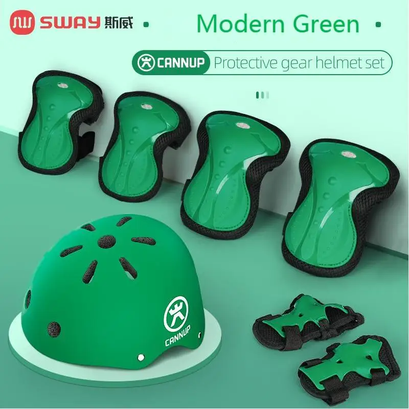 SWAY Adult and children general skateboard professional protective skating bicycle helmet protector knee pads and wrist protecto