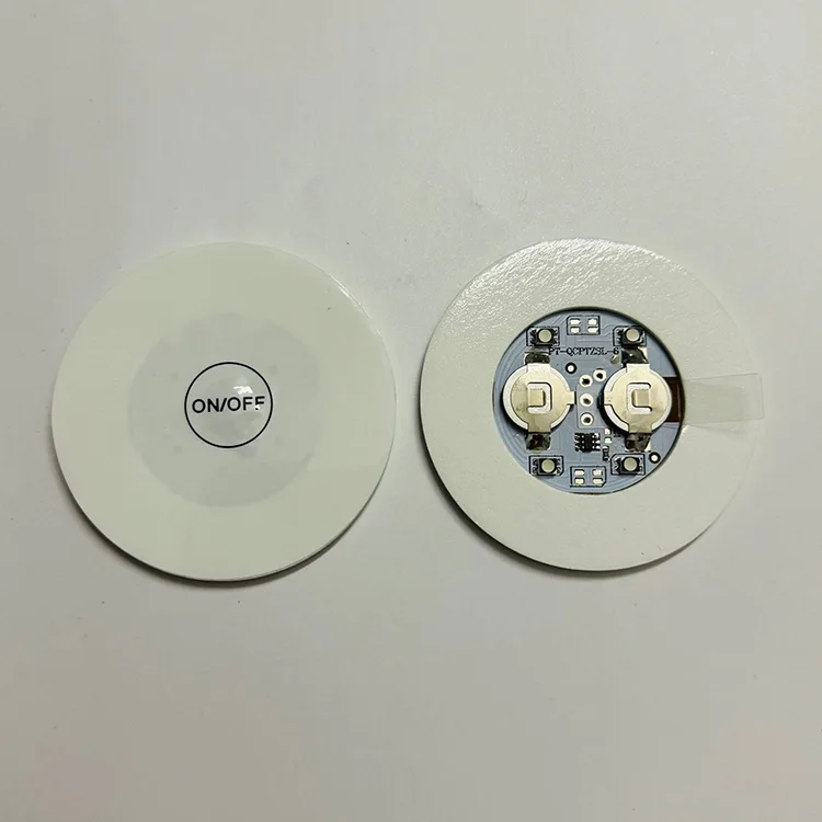 Good Quality Custom Logo Led Light Up Reaction Bar Plastic Round 3m Party Cup Coaster For Drinks