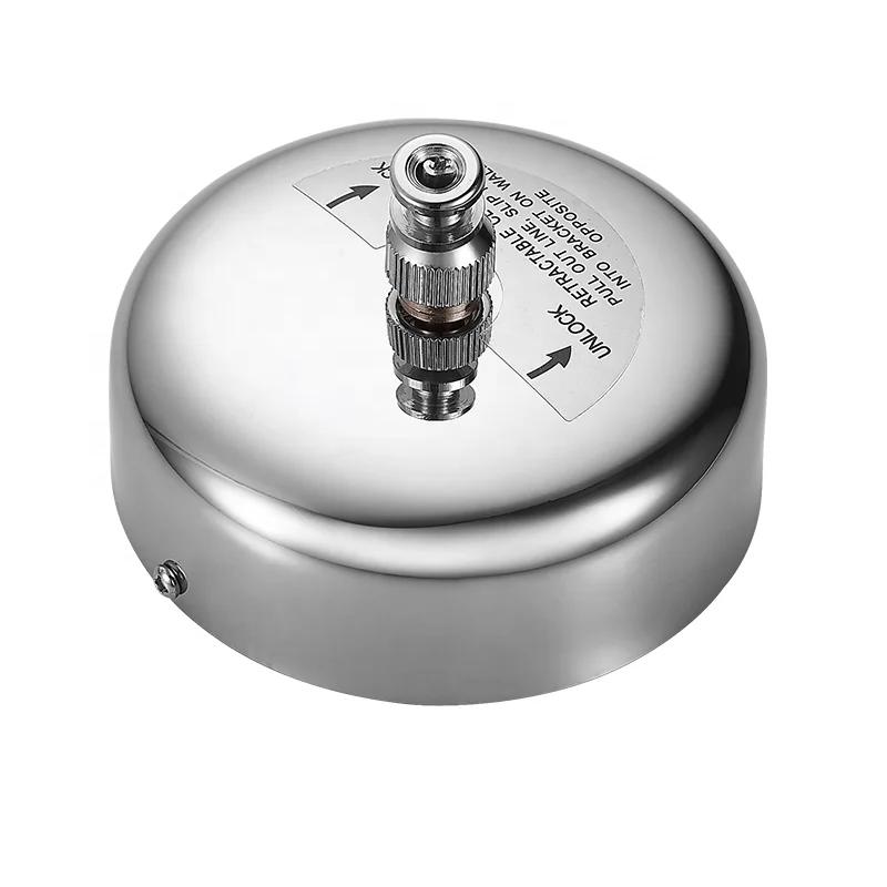 Punch Free  Wall Mounted Stainless Steel Home Outdoor Retractable Hanging Rope Clothesline