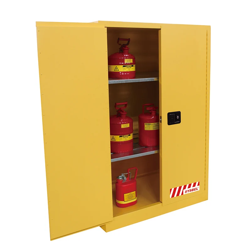 SYSBEL 90 Gal 2 Door Fireproof flammable Chemical liquid safety storage Cabinet for Laboratory and Industry