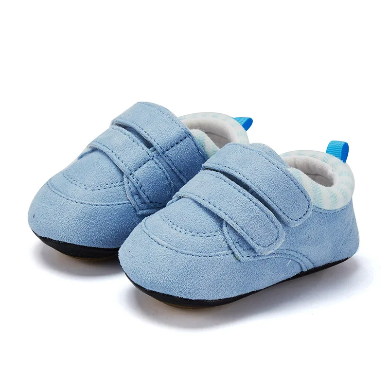 
whole sale solid suede fabric warm casual baby shoes winter 