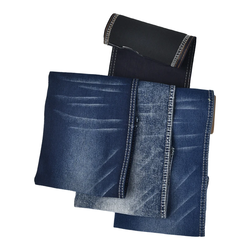 Good quality denim fabric polyester cotton spandex stock jeans fabric