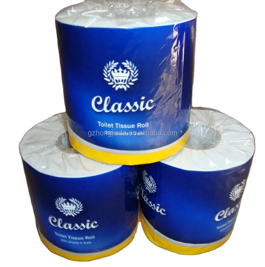 white color  2ply disposable toilet paper roll for Africa market