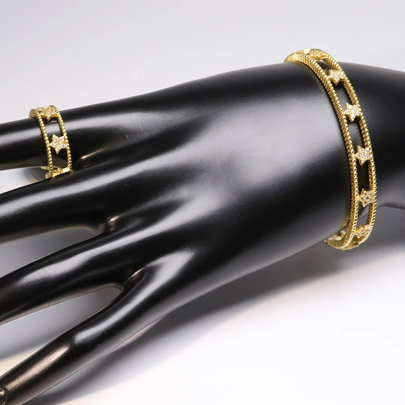 GSY Manufacturer 2022 Custom Made Fashion Brass Copper Jewelry Cuff Bangle Bracelet For Women