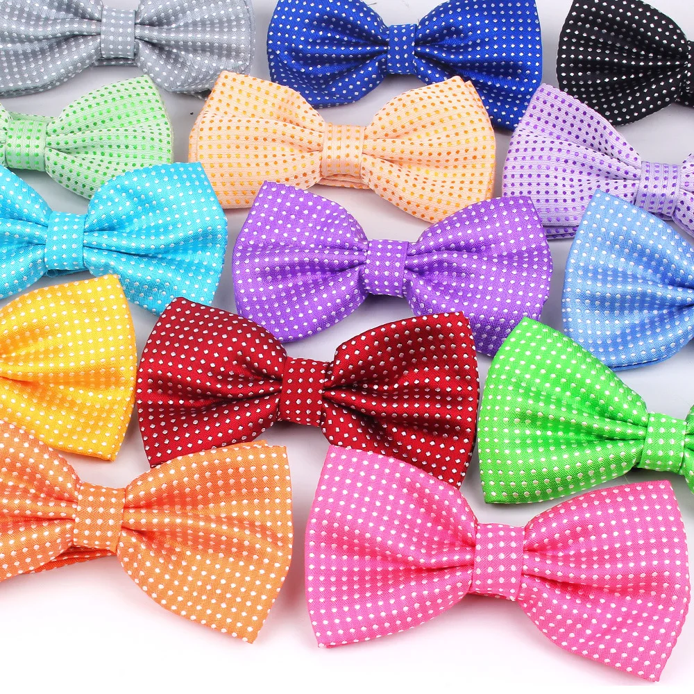 Male Groom Wedding Accessory Formal Party Tuxedo Bowties Fashion Men Polyester Dot Bow Ties