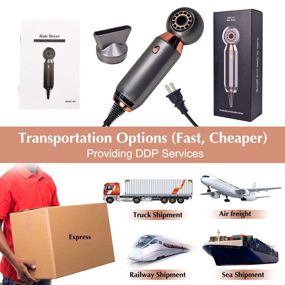 Home Travel Professional Salon Blow Dryer Fast Drying 800W Leafless Hair Dryer