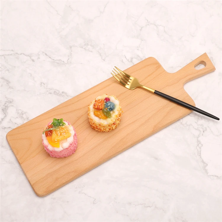 Wooden pizza tray solid wood pizza plate baby food plate beech pizza tray large amount of preferential support for customization