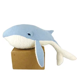 High Quality Blue Whale Soft Toy Stuffed Plush Whale Gift Custom Exquisite 3D Animal Shaped Fish Doll Toys