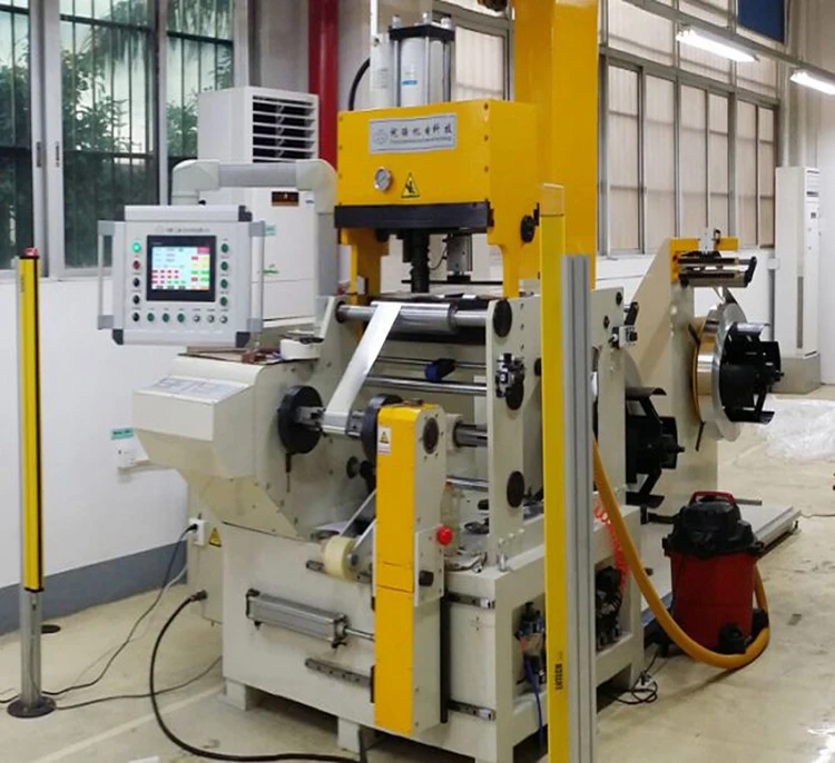 Double Layers Copper Strip Winder Cold Welding Transformer Foil Winding Machine