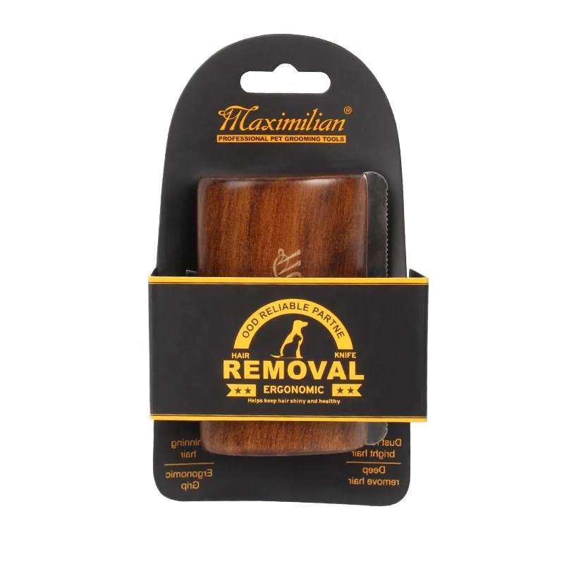 
Factory Wholesale Classical Style Upscale Wooden Handle Horse Deshedding Tool Horse Curry Comb 