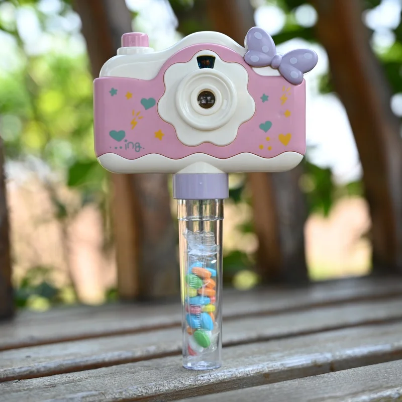 Candy toys for kids Sugar toy cartoon light projection camera toddlers party favor kaleidoscope candies children promotion gift