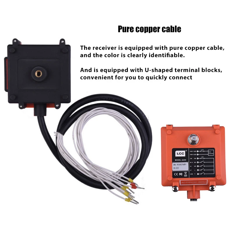 Q202 Push button industrial switch scissor lift remote control for hoist radio overhead hoist eot crane wireless remote control