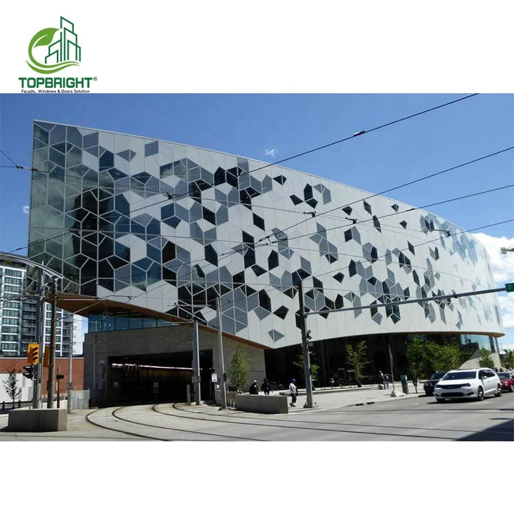 Building External Aluminum Cladding Perforated Wall Honey Comb Panels Aluminium Curtain Wall