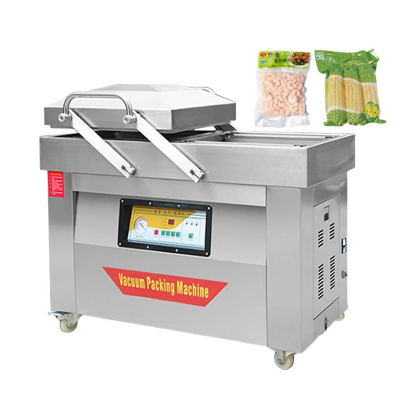Double Chamber Vacuum Machine Dz-500/600/2Sa Dry And Wet Dual Automatic Food Sealing Vacuum Packaging Machine