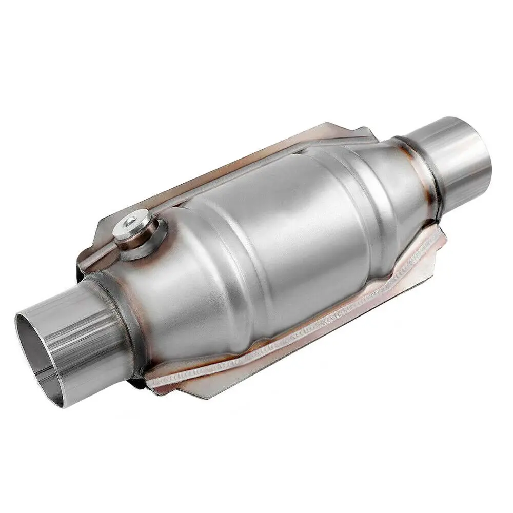 Inlet/Outlet Universal Catalytic Converter with O2 Port & Heat Shield 53004 Car Stainless Steel Catalytic Converter