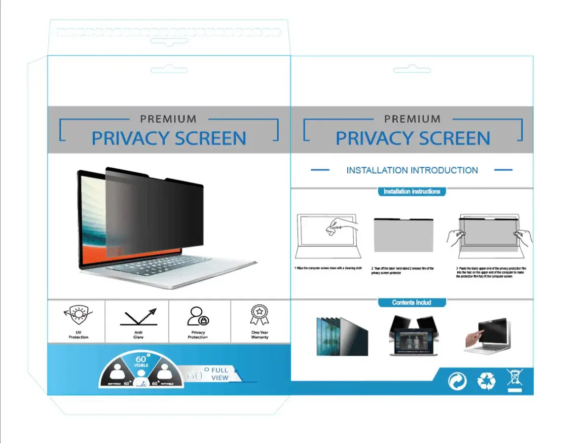 Magnetic Privacy Filter Screen Protector For Macbook 12 13 15 16.1 16.2 inch Anti-Glare Anti Spy Laptop Screen Film