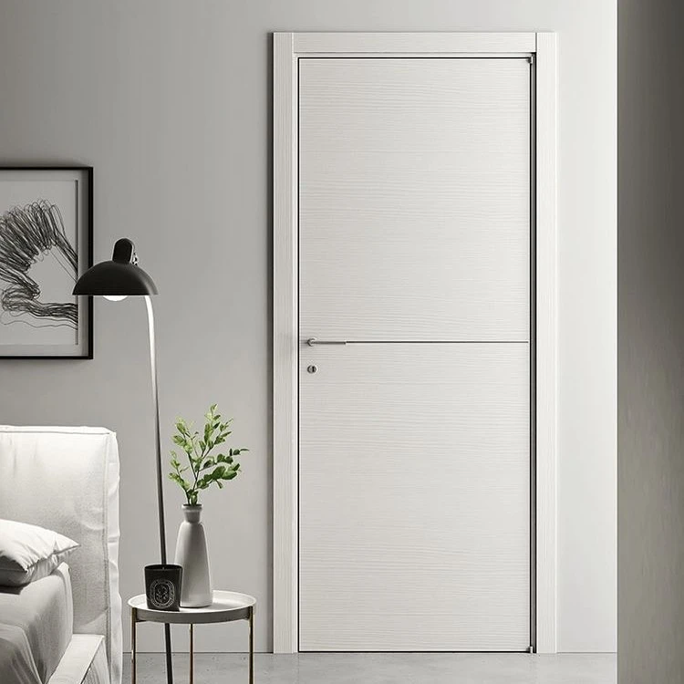 Hot selling Commercial Bedroom Partition Doors White Painted Interior Doors Prehung Interior Wooden Modern Inside MDF Door