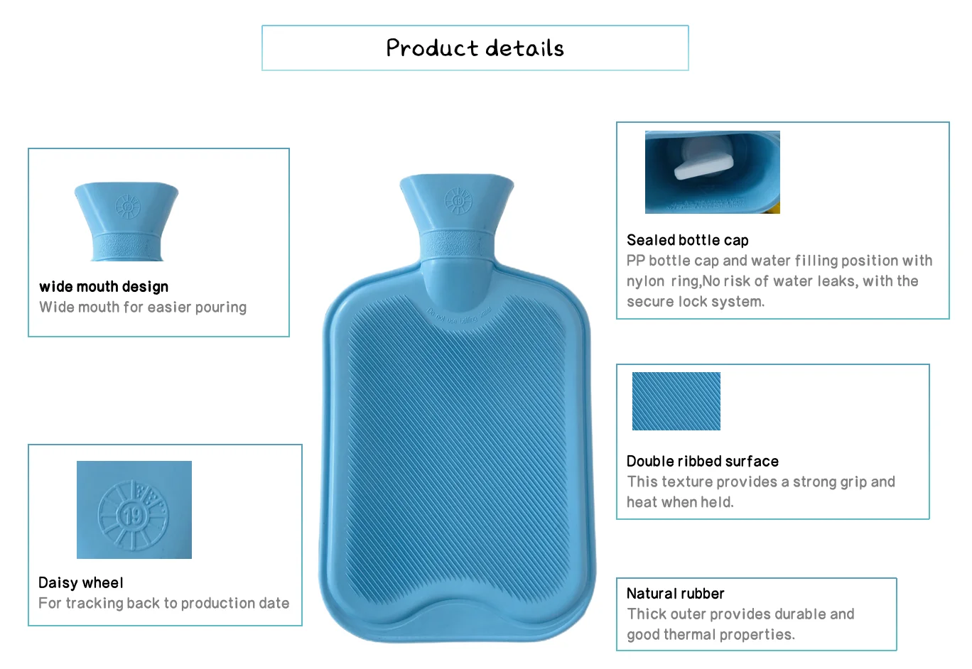 New Arrival Manufacturer Water-Filling Reusable water heat pack bottle water hot 2 lt