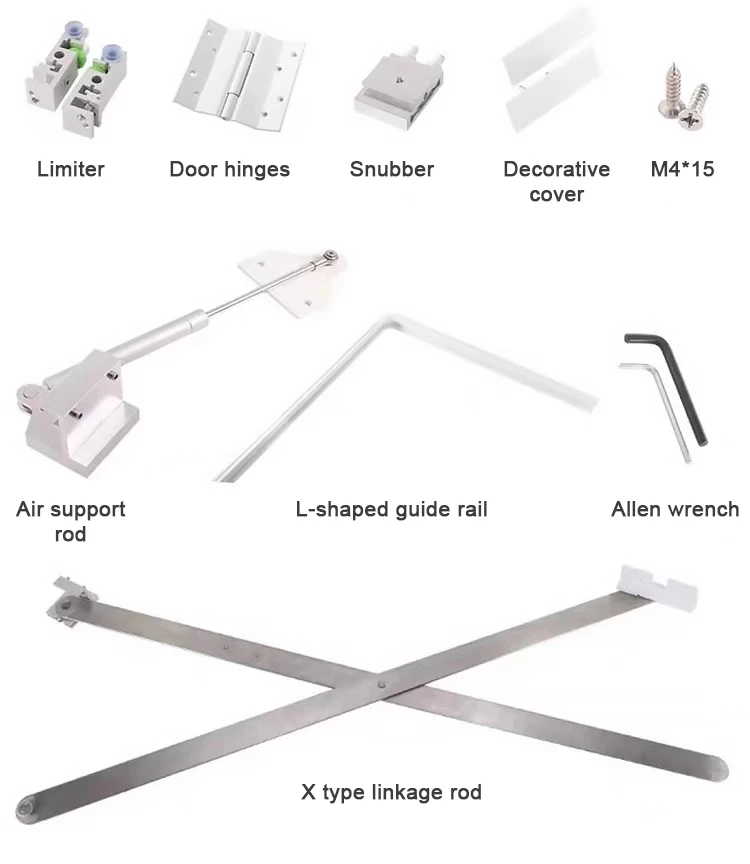 Roller Pivoting Hardware Concealed Internal Sliding System Fold Swing Rail Folding Buffer Hidden Pocket Slide Door Cabinet