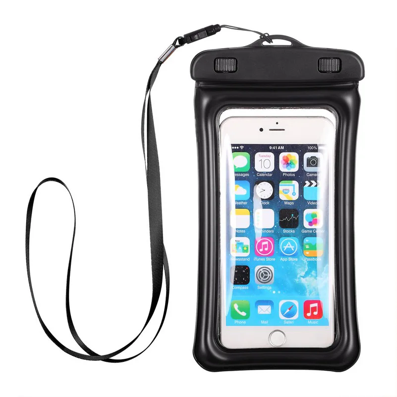 Underwater photo airbag mobile phone waterproof bag Hot spring swimming cellphone universal touch screen snorkeling waterproof