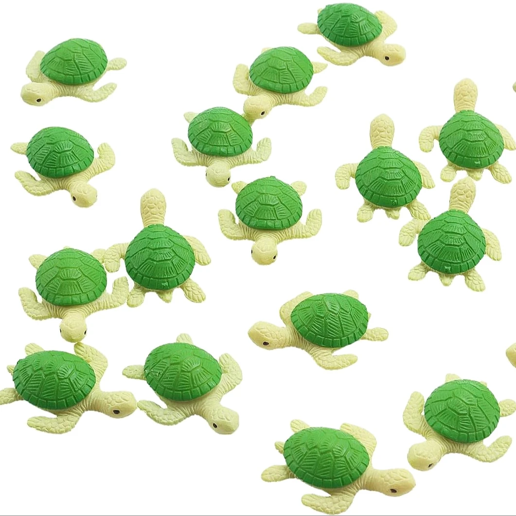 Resin Mini Green Turtles Miniature Statue Figurines Fairy Garden Accessories Cake Toppers DIY