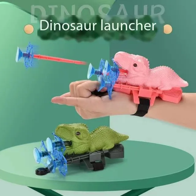 New Item Stem dinosaur shooter watch toys pink and green Shooting fire guns Children Outdoor Party Sport game For kids