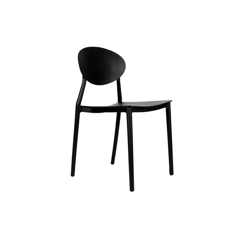 Wholesale Plastic Chair Stackable PP Seat Design Dining Chairs For Events White Black Restaurant Chair