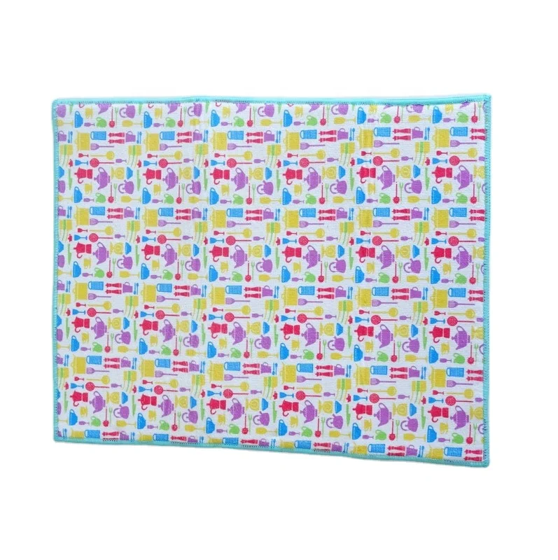 High quality Compound Sponge Absorbent Meal kitchen mat, rubber dining microfiber dish drying Table Mat