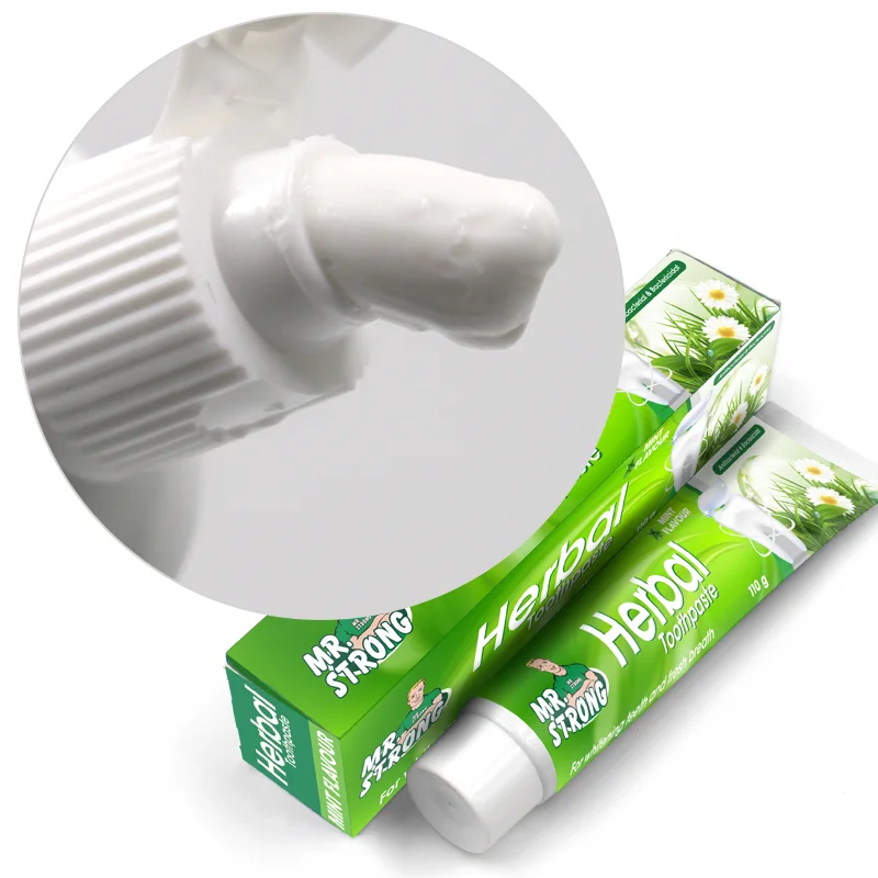 Great Performance Fluoride and Herbal Formula Whitening Toothpaste with Private Label and Safe Formula