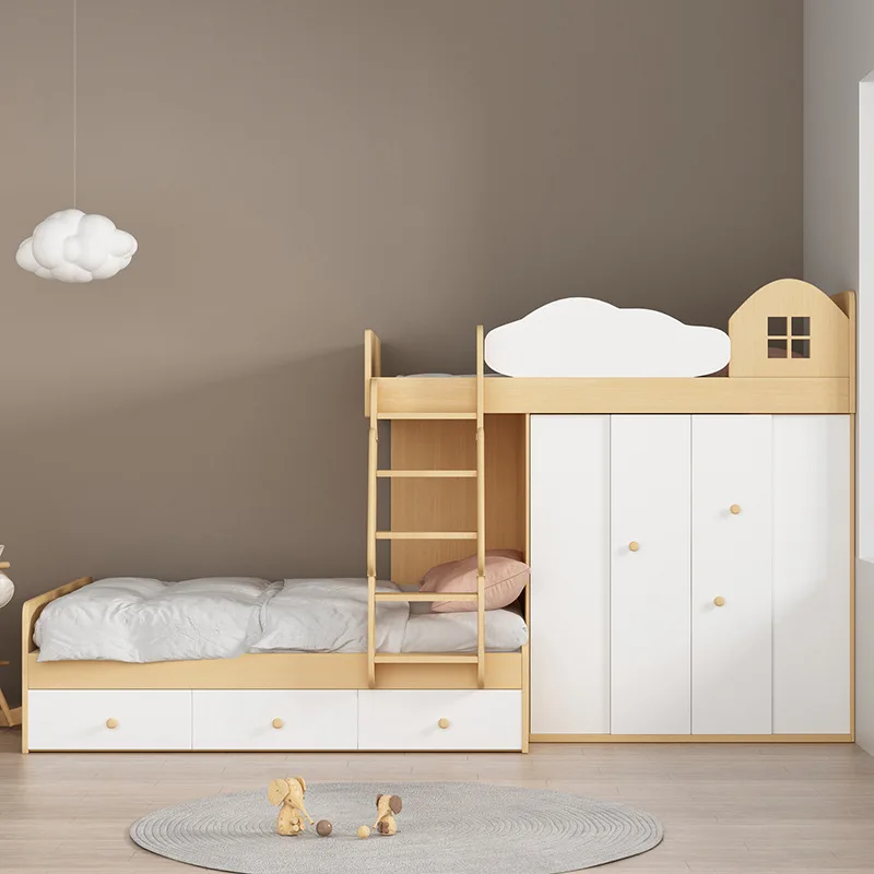 New 2024 Hot Sales Bedroom Set Children Private With Stairs MDF Bedroom Furniture Set With Storage Drawer Stairs Manufacture